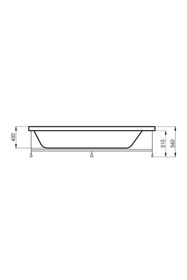 Resim SELİKA Şile Küvet 170x100x80 H:56 (jakuzisiz) 