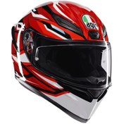 Resim Agv K1 S Lion Motosiklet Kaskı Siyah - Kırmızı 