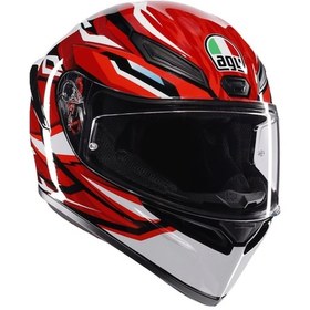 Resim Agv K1 S Lion Motosiklet Kaskı Siyah - Kırmızı 