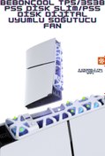 Resim beboncool Tp5-3538 Ps5 Slim Disk/ps5 Slim Dijital/ps5 Pro Uyumlu Işıklı Arka Soğutucu Fan 