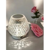 Resim Kristal Şarjlı Masa Lambası – 7 Renk Gece Lambası ve Bluetooth Hoparlör 