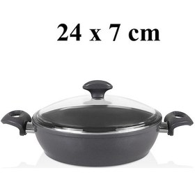 Resim Falez Seramik Karnıyarık Tencere 24 Cm Füme Renk Füme 