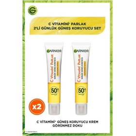 Resim Garnier C Vitamini Parlak Fluid Koruyucu Yüz Güneş Kremi SPF50+ 2 x 40 ML 