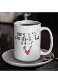 Resim İngilizce Kayınbiradere Hediye Kupa Bardak, Komik Kayınbiradere Hediye, Kayınbiradere Kupa 