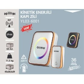 Resim Noas K.suz Dijital Kapı Zili-Kinetik Enerji Kontrl 