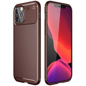 Resim Apple iPhone 12 Pro Max Uyumlu Kılıf Negro Silikon Kapak Kahverengi 