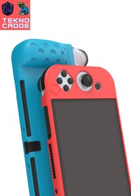 Resim beboncool TNS-1135 Nintendo Switch OLED EL Destekli GRİP Tasarım Koruyucu Silikon Kılıf 