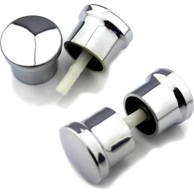 Resim Ecovibe 2 Takım Duşakabin Kulpu 2 Kapaklık Duşakabin Kulp Krom 2 Iç 2 Dış Çift Kapak Topuz Kulp 