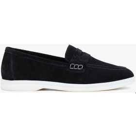 Resim Valmenti Brunakadın Siyah Süet Hakiki Deri Loafer Ayakkabı 902 0208 Bn Ayk Y23 Siyah 