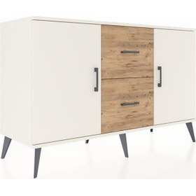 Resim Hyperion Konsol 2 Raflı 2 Çekmeceli 2 Kapaklı 132x44x83 Aytaşı-aytaşı/çam Aytaşı/çam 