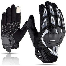 Resim Jialan Suomy Motosiklet Eldivenleri Yaz Örgü Nefes Moto Eldiven M 