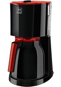 Resim Melitta Enjoy II Filtre Kahve Makinesi, 1.2 L Kapasitesi, 1000W, Siyah - Kırmızı 