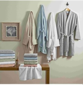 Resim Linens Cozy Bambu 85x150 Cm Banyo Havlusu Koyu Gri Gri 