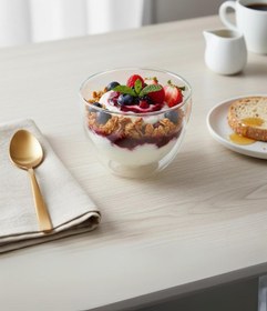 Resim DEPA GROUP Çift Cidarlı Cam Kase 250 ml 10 cm 