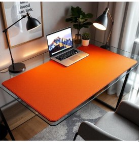Resim Mouse Pad Turuncu Masa Matı 50x200cm Suni Deri Desk Mat Premium 50 Cm 200 Cm 