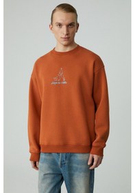 Resim Grimelange Mınty Erkek Yuvarlak Yaka 3 İplik Turuncu Sweatshirt Turuncu 