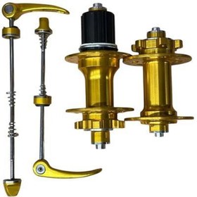 Resim Xbyc 680 Bisiklet Hub Sesli Ön Arka Kaset Göbek Seti 32 Delik 6 Vida Qr Mandal Gold 