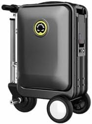 Resim Airwheel SE3S Akıllı Seyahat Elektrikli Scooter, 250W Motorlu, Cep Telefonu APP ile Kontrollü, 110 kg'a kadar Yük Ağırlığı, TSA Güvenlik Kilidi, LED Ortam Işığı, 20L'ye Kadar Depolama Alanı (Siyah) 