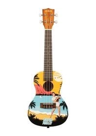 Resim Kala Elvis Blue Hawaii Concert Ukulele Eğitim Seti 