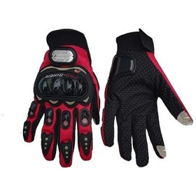 Resim Pengfushop5 Pro-biker Tam Parmak Motosiklet Eldivenleri - Motokros, Offroad, Atv İçin Mcs01c Kırmızı Mavi Siyah 