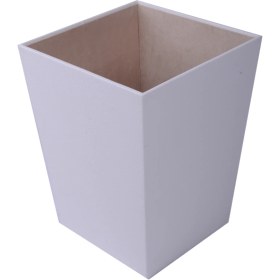 Resim Güner Ofis Deri Çöp Kovası Beyaz 