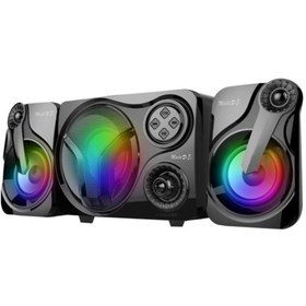 Resim Music D.j Bluetoothlu 2+1 Radyolu Usb Rgb Ses Sistemi 