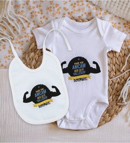 Resim Bitmeyenkartus Bk Kids Kişiye Özel Amcam Her Şeyi Halleder Tasarımlı Bebek Body Çok Renkli 