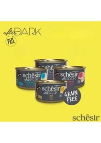 Resim Schesir After Dark Pate Et Suyunda Karışık Lezzetler Yetişkin Konserve Kedi Maması 1 Adet 12x80 Gr 