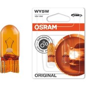Resim Otomısırlı Osram 12V 5W Dipsiz T10 Turuncu Park Ampulü (2 Adet) 
