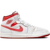 Resim Nike Air Jordan Mid Se Leather Mens Sneaker Hakiki Deri Erkek Günlük Basketbol Spor Ayakkabı Beyaz 