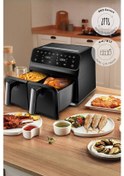 Resim Karaca Multifry Xxxl Dijital Twin Iki Hazneli Airfryer 4+4 L 