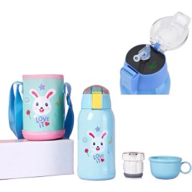 Resim 316 Paslanmaz Çelik Çocuk Soğuk Yalıtım Kupası LED Akıllı Termos Su Kupası 500ML(Yurt Dışından) 