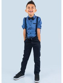 Resim Mnk Baby & Kids Baskılı Oxford Erkek Çocuk Takım MNK0479 