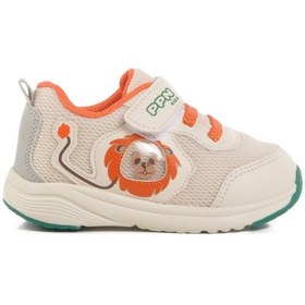 Resim Pepino Krem Cırtlı Fileli Hafif Unisex Çocuk Spor Ayakkabı 1931 İ Krem-turuncu Krem - Turuncu 