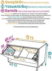 Resim Çok Amaçlı Sepetli Dolap | Banyo, Mutfak, Ayakkabılık, Oyuncak Dolabı | 14 Ölçü Seçeneği (35-100 cm) | Modüler Tasarım | 75x32,5 cm (Beyaz, 75 cm) 