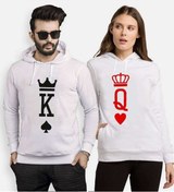 Resim Tshirthane K Q King Queen Sevgili Kombinleri Kapüşonlu Kombini 