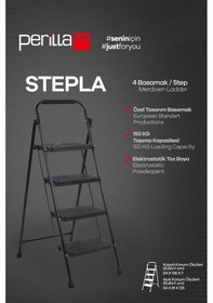 Resim Perilla Stepla 4 Basamaklı Merdiven 