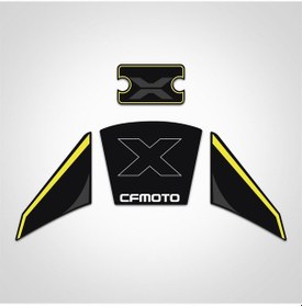 Resim Cf moto 250 CL X Siyah Sarı Hidrolik ve kontak Anahtar Çizilmesine karşı Koruyucu Sticker set clx 