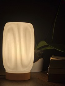 Resim 3d Desıgn Modern Tasarımlı Şık Abajur Dekoratif Masa Lambası Salon Ve Ofis Aydınlatma Beyaz 