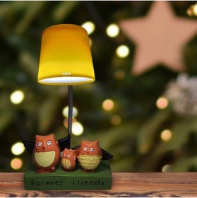 Resim Hediye Kesesi Fotoğraf Hediyeli Best Friends Baykuşlu Masa Lambası 