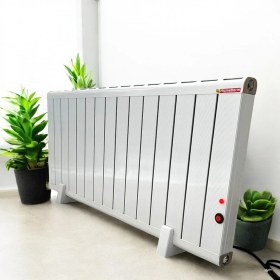 Resim HİZMETTERM Elektrikli Radyatör 600+600 (1200WATT) Çift Rezistanslı Aluminyum Hizmetterm 