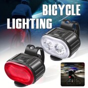 Resim Yüksek Parlaklık LED Bisiklet Farı, Güvenlik Uyarı Kuyruk Lambası, USB Şarjlı, Pratik ve Sağlam Lastik Halkalı Montaj, Çoklu Modeller Mevcut, Mini El Feneri veya Kamp Maceraları İçin Sırt Çantası Aksesuarı Olarak Kullanılabilir 