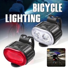 Resim Yüksek Parlaklık LED Bisiklet Farı, Güvenlik Uyarı Kuyruk Lambası, USB Şarjlı, Pratik ve Sağlam Lastik Halkalı Montaj, Çoklu Modeller Mevcut, Mini El Feneri veya Kamp Maceraları İçin Sırt Çantası Aksesuarı Olarak Kullanılabilir 