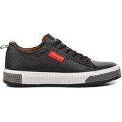 Resim Marcomen 152-15076 Siyah-Beyaz Hakiki Deri Erkek Sneaker 