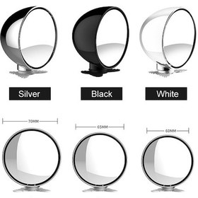 Resim Sones 3R-043 Ayarlanabilir Kör Nokta Aynası Geniş Açılı Yardımcı Yan Ayna Çap: 60 MM Gümüş 