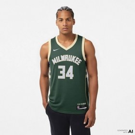 Resim Nike Milwaukee Bucks Erkek Yeşil Basketbol Forması 