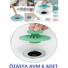 Resim 6 Adet Lavabo ve Küvet Tıkacı Süzgeci Mutfak Banyo Gider Tıpası Kapağı Tıkaç Süzgeç 