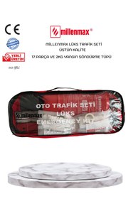 Resim Millenmax Lüx Trafik ve İlk Yardım Seti - Muayene Uyumlu 2 KG Araç Yangın Tüpü 