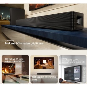 Resim LG Mükemmel Netlik ve Derin Ses Yüksek 4.1 Kanal 600 W Soundbar & Sinema Sistemi DTS, Dolby Audio & Dolby Digital 
