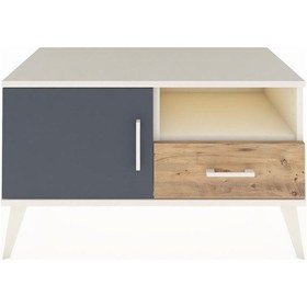 Resim Hyperion Şifonyer 2 Raflı Tek Çekmeceli Tek Kapaklı 88x44x48 Aytaşı-antrasit/çam Antrasit/çam 